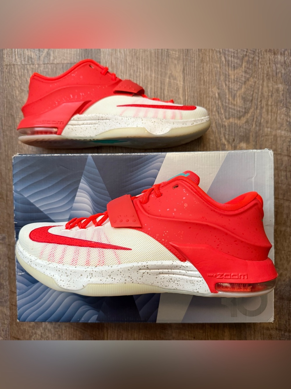 Nike KD 7 VII XMas Egg Nog Christmas Red Durant